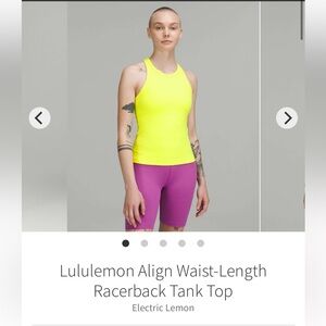Lululemon Align Waist-Length Racerback Tank Top Size 0
